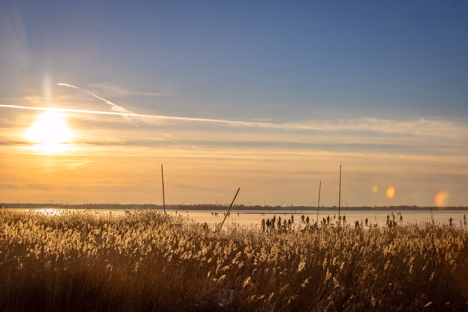 Rietveld bij zonsondergang